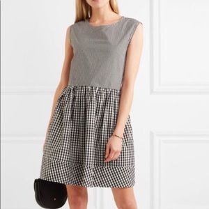 Madewell black and white gingham tunic cotton casual sundress